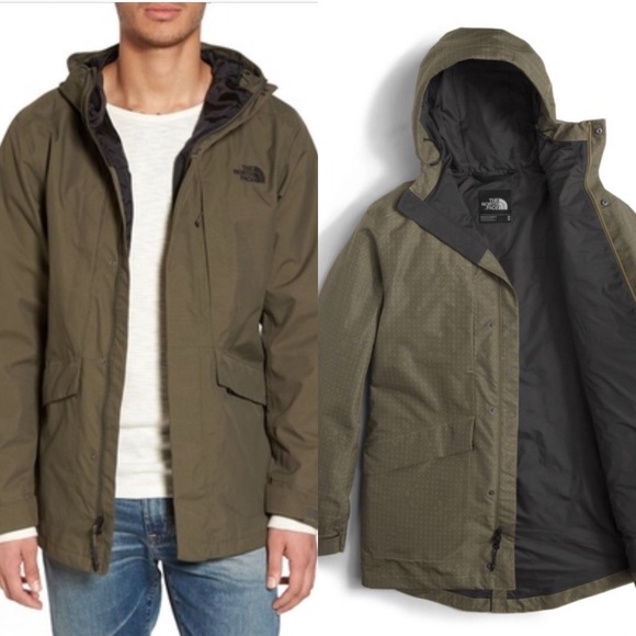 NWT TNF Men’s El Misti Trench II Green Pattern - Picture 2 of 3